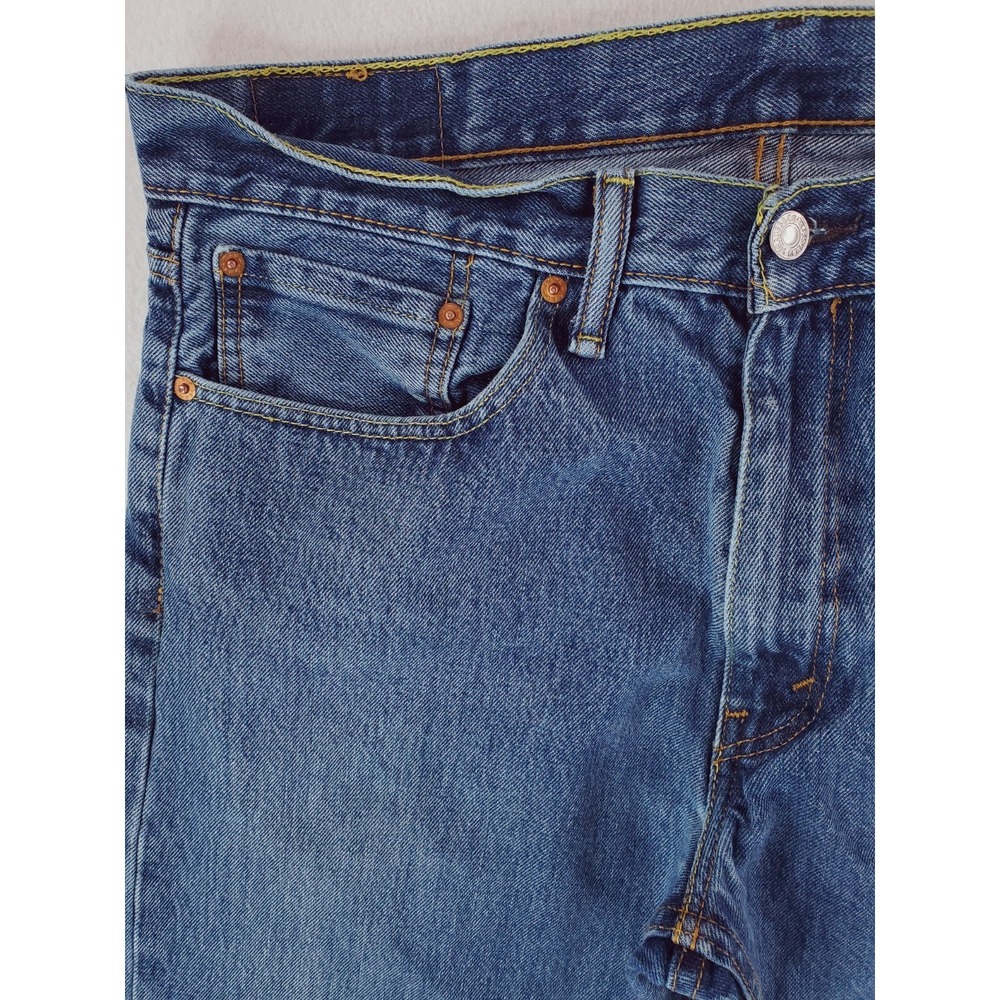 Levis 505 Jeans Mens 36x29 Blue Regular Straight Stone Wash Red Tab Work Pants - Picture 3 of 15